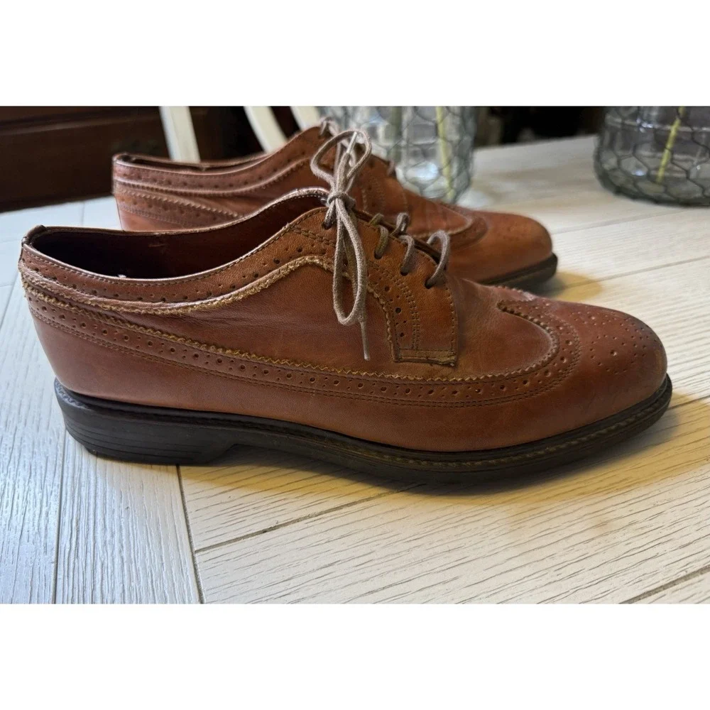 Sperry Top-Sider Mens Dress Casuals Wingtip Oxford Brown Lace Up‎ Shoes Sz 9.5 M